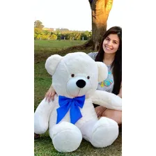 Urso Gigante Pelúcia Grande Teddy 1,10 Metros Personalizado Cor Laço Azul Foto mini 3
