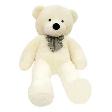 Urso Pelúcia Creme Branco Gigante 1,40 Metros Casa Do Urso Foto  mini 1