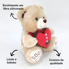 Urso Pelucia Medio Com Coração Para Namorada Foto mini 4