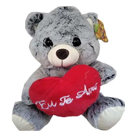 Urso Ursinho De Pelúcia Grande Com Coração Te Amo - 40cm Foto 1
