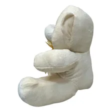 Urso Ursinho De Pelúcia Pequeno Com Laço Cor Branco Foto mini  2
