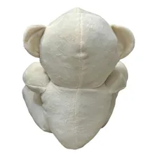Urso Ursinho De Pelúcia Pequeno Com Laço Cor Branco Foto mini  3