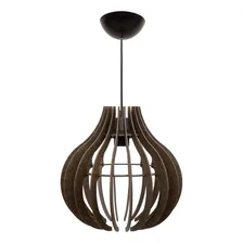 Utron Luminária Lustre Pendente Madeira Lótus Ana Maria 30cm Foto mini  2
