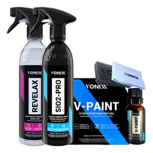 V-paint 20ml Vitrificador Automotivo + Sio2 Pro + Revelax Foto  mini 1