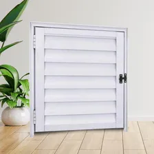 Va! abrigo porta alumínio branco 100x100 linha 25 portinhola Foto mini 2