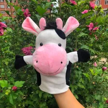 Vaca Fantoche PelĂșcia De MĂŁo Teatro Infantil Animais 25cm Foto mini 2