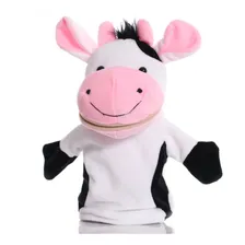 Vaca Fantoche PelĂșcia De MĂŁo Teatro Infantil Animais 25cm Foto mini 1