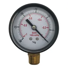 Vacu么metro Anal贸gico 63mm Vertical Rosca 1/4 Escala 760mmhg Foto mini 1