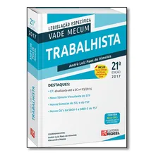 Vade Mecum Trabalhista (21ed/2017), De Andre Luiz Paes De Almeida. Editora Rideel Em Português Foto mini 1