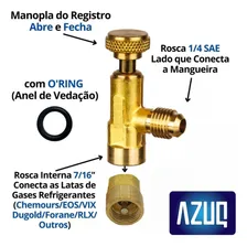 Válvula Acionadora Gas Para Lata FluĂdo Rosca: 1/4 Sae Foto mini 3