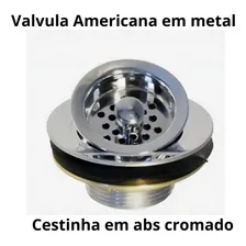 Válvula Americana Metal Pia Cozinha Bancada Mesa 1623 Foto mini 3