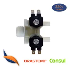 Válvula Dupla Lavadora Brastemp Consul 220v W10201539 Foto mini 4