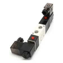 Válvula Duplo Solenoide 5/2 Vias 24vcc Rosca 1/8 Pneumática Foto mini 3