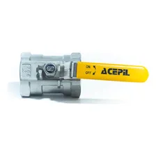 Válvula Esfera Monobloco Aço Inox 304 Rosca Npt Ø 1 Foto mini 1