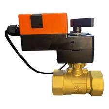 Válvula Esfera Reta Latão Dn40 220v Foto mini 1