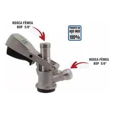 Válvula Extratora Tipo S Barril Chopp - 100% Aço Inox Foto mini  3