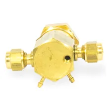 Válvula Regulador Ar 2 Niple Para Tanque/seringa Dabi Gnatus Cor Amarelo Foto mini  2