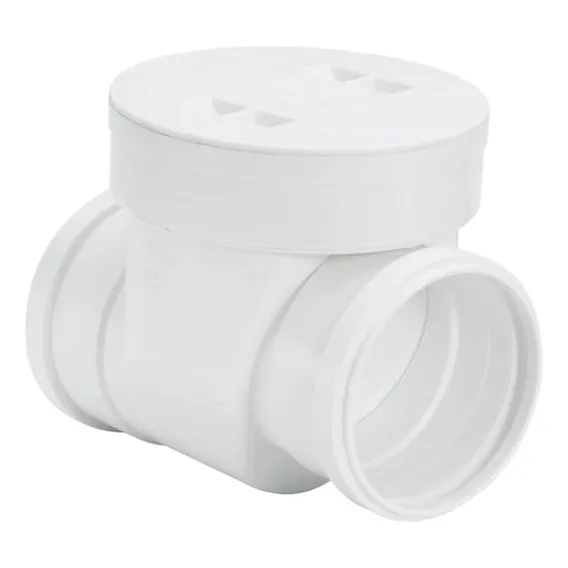 Válvula retenção horizontal Pvc esgoto 100mm Amanco Foto 1