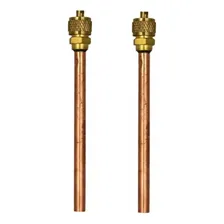 Válvula Serviço Refrigeração Schrader 1/4 100mm  2pçs Foto  mini 1