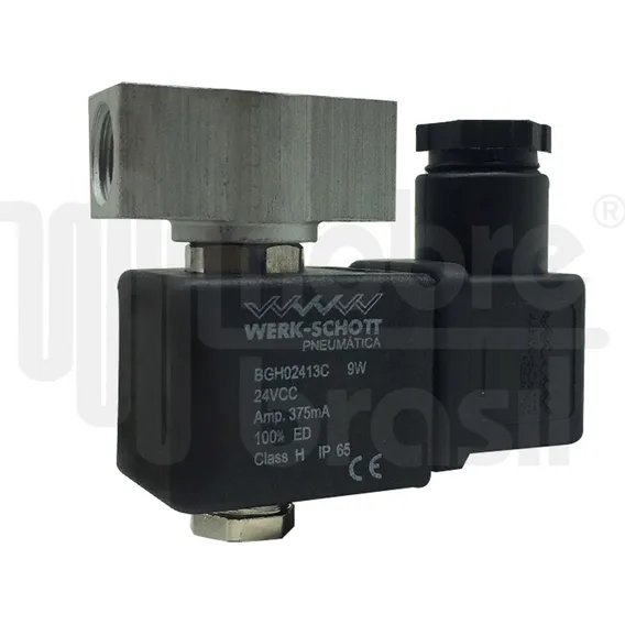 Valvula Solenoide 1/4 Bsp 9w 24vcc Werk Schott Foto 1