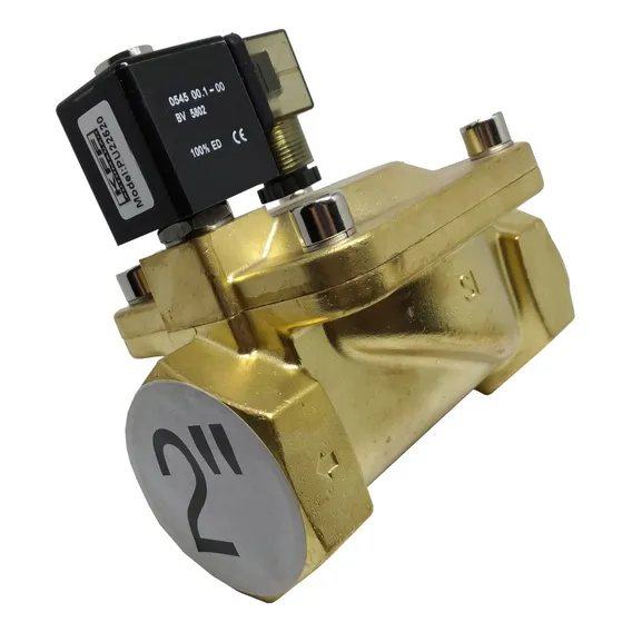 Válvula Solenoide 2 Polegada 2/2 Vias Ar Água Óleo Foto 1