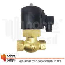 Válvula Solenóide 220v 2/2 Vias Para Vapor Rosca 1/2'' 180°c Foto mini 2