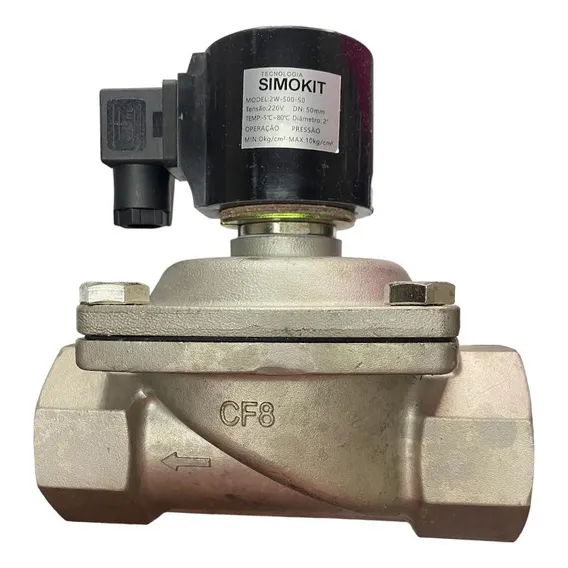 Válvula Solenoide Aço Inox 2/2 N-fechada 2 Polegadas Foto 1