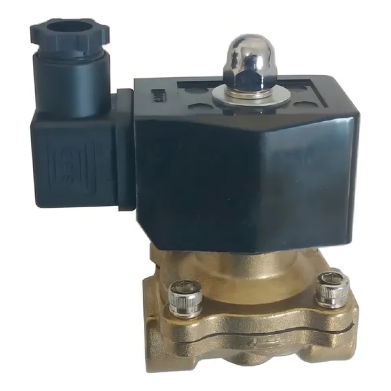 Válvula Solenoide Latão 2/2 Vias Normal Fechada 1/2 Bsp 220v Foto 1