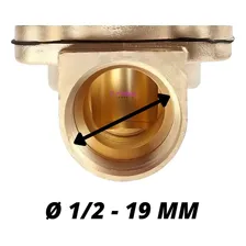 Válvula Solenoide Latão 2/2 Vias Normal Fechada 1/2 Bsp 220v Foto mini 3