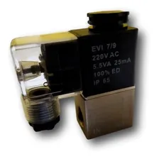 Válvula Solenoide Pneumática 2/2 Vias N-fechada 1/4 220v Foto mini 3