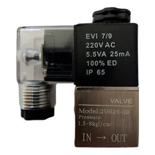 Válvula Solenoide Pneumática 2/2 Vias N-fechada 1/4 220v Foto mini 2