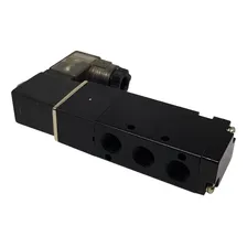 Válvula Solenoide Pneumática Direcional 5/2 Vias 1/8 220v Foto mini  2