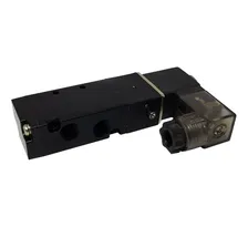 Válvula Solenoide Pneumática Direcional 5/2 Vias 1/8 220v Foto mini  3