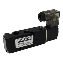 Válvula Solenoide Pneumática Direcional 5/2 Vias 1/8 220v Foto  mini 1