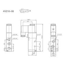 Válvula Solenoide Pneumática Direcional 5/2 Vias 1/4 220v 150 Psi Kff Automação Foto mini 4