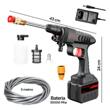 Vap Lavar Carro Portatil Lavadora Alta Pressão Bateria 30000 Cor Lava Jato Preto Vap 110V/220V Foto mini 2