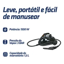 Vaporizador E Higienizador Vapor Premium 1.500w Em 12x 220V Foto mini 2