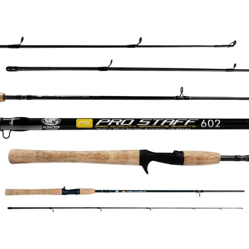 Vara Carbono Para Carretilha Albatroz Pro Staff 1,80m 8-17lb 2 Partes - Muito Leve Para Arremessos + Foto 1