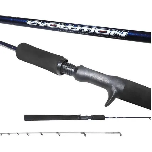 Vara Carretilha Ms Evolution Solid Carbon 1,60m 15-30lb 1p Foto 1