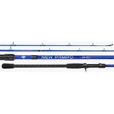Vara Carretilha New Pampo Blue Limitada 2,40m 50lb Albatroz Cor Azul Foto  mini 1