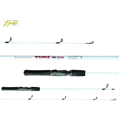 Vara P/ Molinete Tupi M150 4-11lb 1,50m 2 Partes - Xingu Cor Cor Branca Foto 1