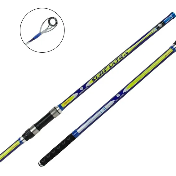 Vara praia molinete Surf Ultra 3.90m 3 partes Pesca Brasil Foto 1