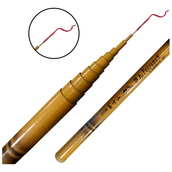 Vara Telesc贸pica Bambu Gomo Curto Fujiyama 5m - Ottoni Foto 1