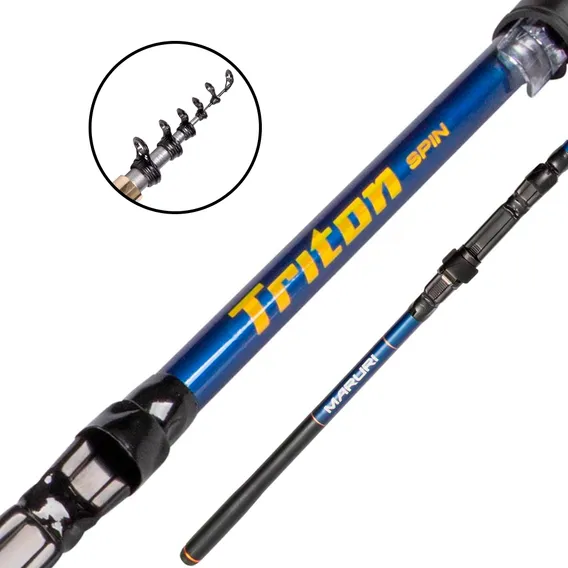 Vara Telesc贸pica Para Molinete Triton Spin 2,40m - Maruri Foto 1