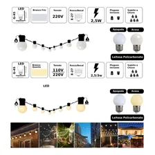 Varal De Luz 10 Metros 10 Lâmpadas De Led Inclusas Cor Branco Frio Foto mini 2