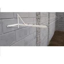 Varal Dobrável Retrátil 5 Cordas Parede Muro , Não Enferruja Pintura Eletrost´tatica Cor Branco Foto mini 2