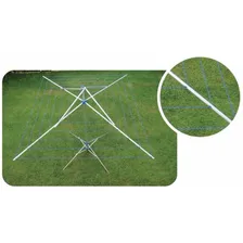 Varal Giratório Em Alumínio 6 Cordas Com Pé Fixo Resistente Cor Azul Foto mini  3