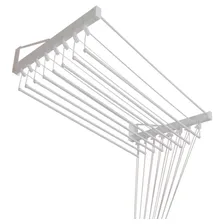 Varal Individual De Parede 180cm Com 12 Varetas Em Aluminio Cor Branco Foto mini 1