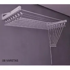 Varal Individual Parede 8 Varetas 120cm Branco Foto mini 2