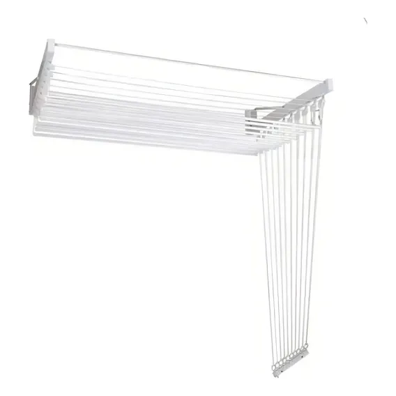 Varal Individual Parede 8 Varetas 150cm Branco Foto 1